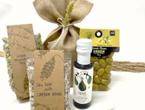 Greek Salad with Cretan Olive Oil | Conference Gift in Jute Pouch