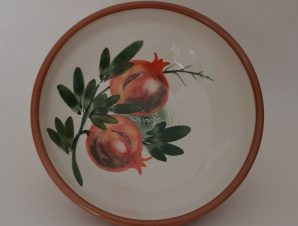 Ceramic Handmade Salad Bowl ‘POMEGRANATE’ 23cm Limberidis Ceramics