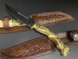 Kriyos (Ram’s Head) Luxurious Cretan Knife Carved