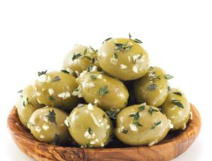 Green Olives with Garlic and Basil – Ellie