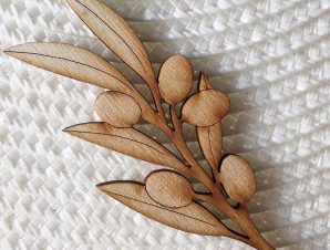 Olive Tree branch Wooden Decorative