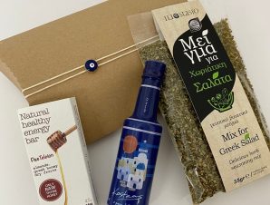 Cretan Gift box Ouzo EnergyBar & Greek Salad Mix