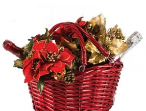 Red Gift Basket for Christmas Gifts