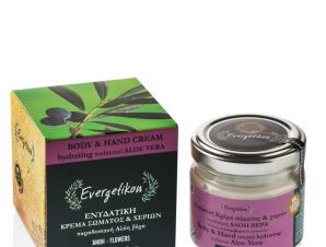 Hydrating hand and body cream with Aloe Vera & Flowers by Evergetikon