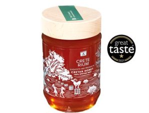 Βιολογικό Μέλι από Θυμάρι, Πεύκο & Βότανα Κρήτης 1000g | Creterium γυάλινο δοχείο με ξύλινο καπάκι | 1000g